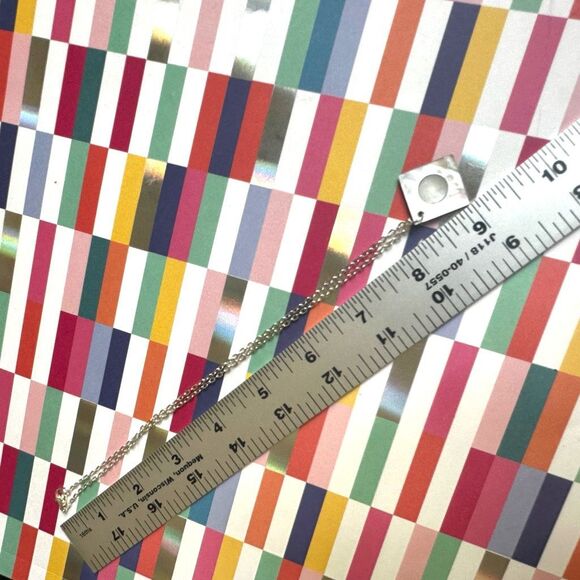 Iridescent Abalone Shell & Silver-Tone Pendant Necklace - Picture 4 of 6